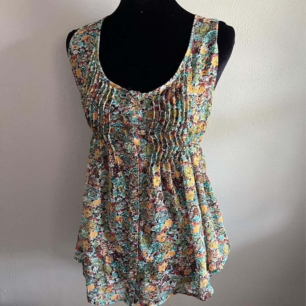 Floral Print Preppy Tank